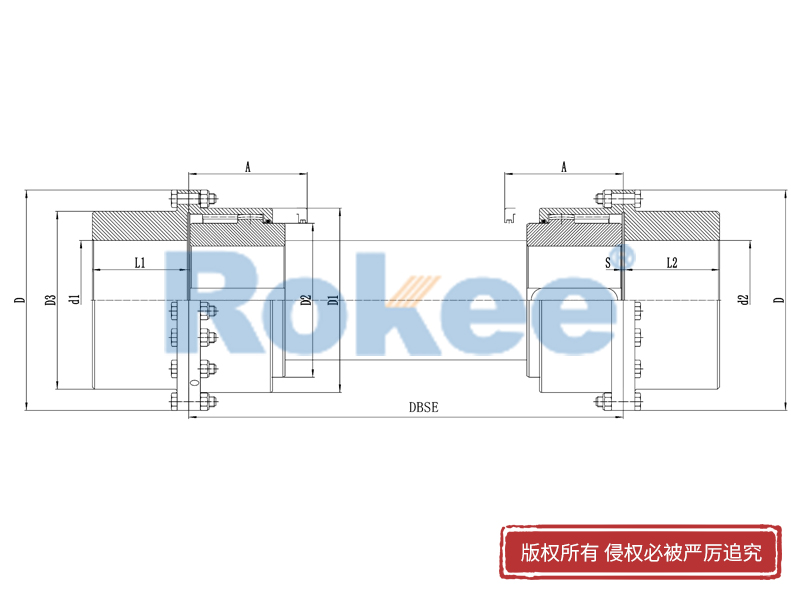 RODX中間接軸型鼓形齒式聯軸器